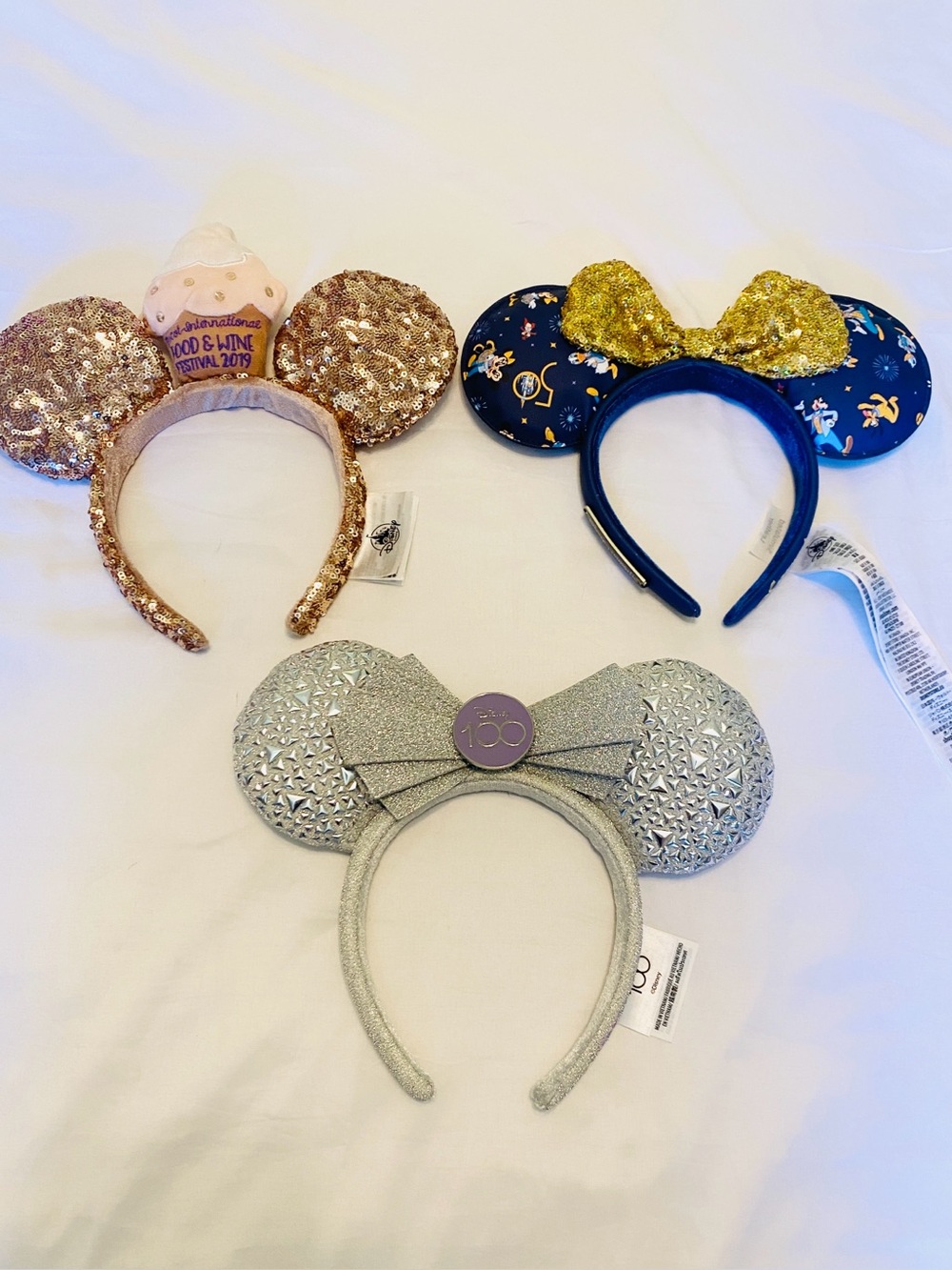 Disney World Loungefly Minnie Mouse Ears Bundle Cast Member 100 Food Wine EUC